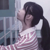 qq头像女生长发带口罩(15)