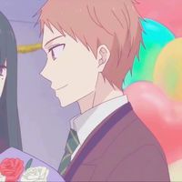 情侣头像一男一女对望(18)