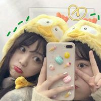 qq头像粉色背景可爱女生(10)