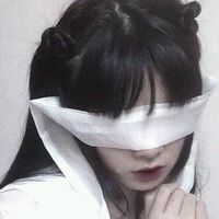 黑白带帽背影头像女生(13)