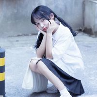 夕阳女生头像侧面(11)