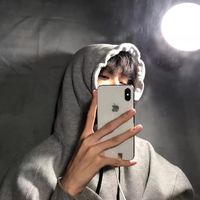 男生头像背影黑白带帽(16)