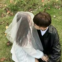 情侣头像二次元侧脸黑白一人一张(9)