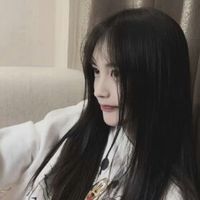 侧身头发遮脸女生头像