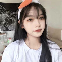黑白女生头像侧面简笔(13)