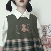 女生黑白抽烟侧面头像(14)
