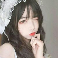 qq头像简笔画女生彩色(4)