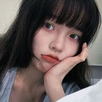 校园刘海长发女生头像(13)