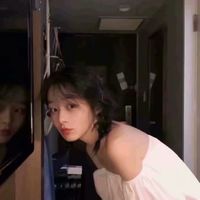 女生双层相框圆形头像