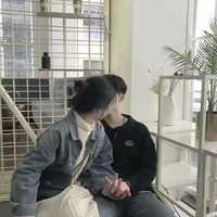 带猫耳朵还戴红帽子的情侣头像(5)
