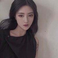 原宿风女生黑白头像一对