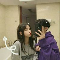 黑白侧颜情侣头像(14)