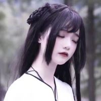 背景红色真人头像女生头像(20)