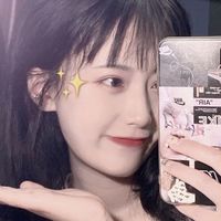 qq头像黑白女生带动物(19)