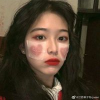 女生画画的水彩画头像(10)