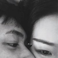 简单情侣头像一男一女两张分开(2)