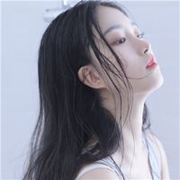 女生头像长发侧脸黑白(8)
