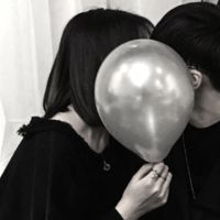 简笔画小人儿头像情侣(12)