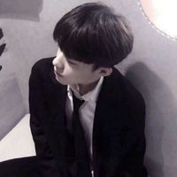 素描背影图片男生头像(3)
