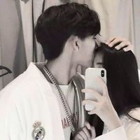 戴帽看墙情侣头像(15)