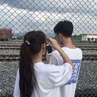 带粉色帽子的情侣头像(5)