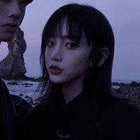 粉色梦幻真人情侣头像图片(9)