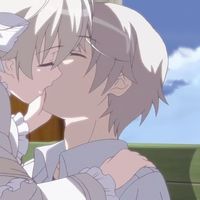 带猫耳朵还戴红帽子的情侣头像(20)