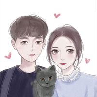 情侣侧脸单人头像(5)