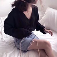 孤独女生遮脸头像(5)