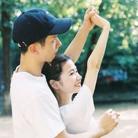 情侣男戴帽子头像背影(15)