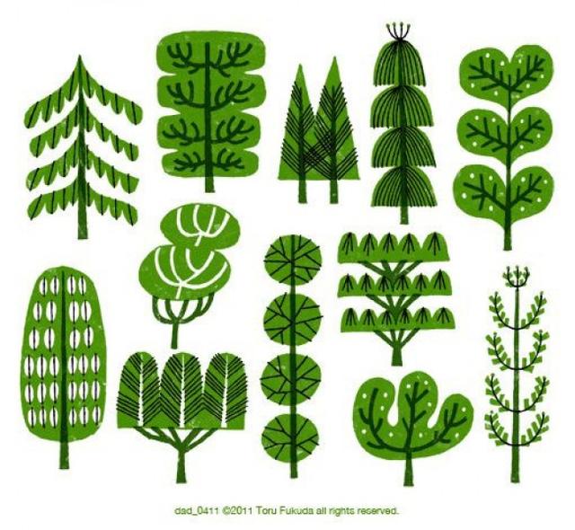 小树的简笔画十种画法（100种简单可爱的小树简笔画画法）(3)