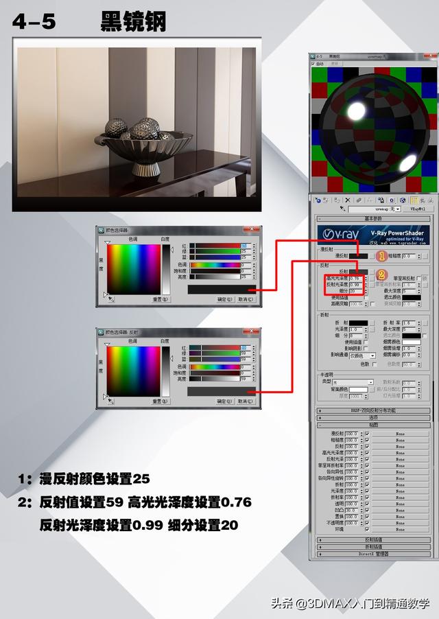 3dmax中vray渲染塑料材质参数配置（3DMAX的VRAY材质参数怎么设定）(5)