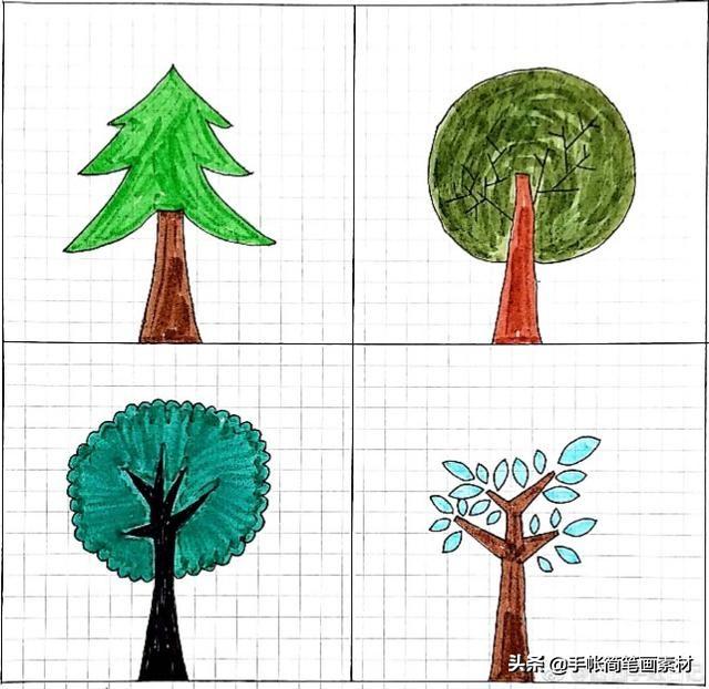 小树的简笔画简单又漂亮（小树简笔画简单易学）(2)