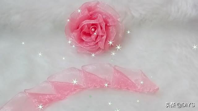 99朵丝带手工玫瑰花教程（手工花朵-漂亮的丝带玫瑰花）(4)