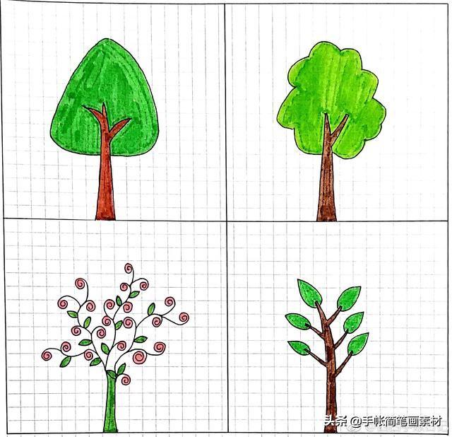 小树的简笔画简单又漂亮（小树简笔画简单易学）(8)
