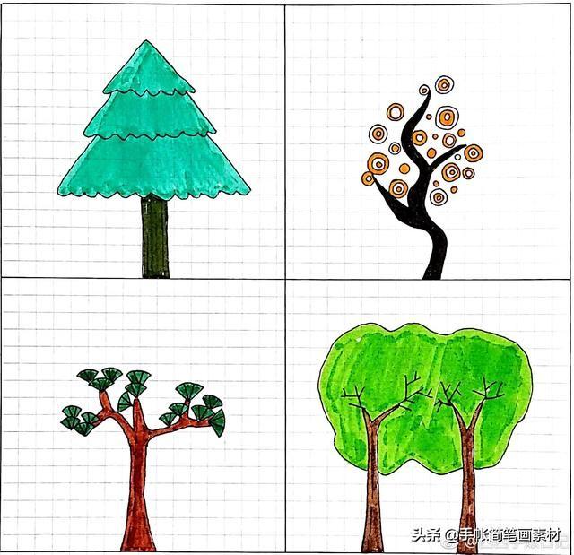 小树的简笔画简单又漂亮（小树简笔画简单易学）(1)